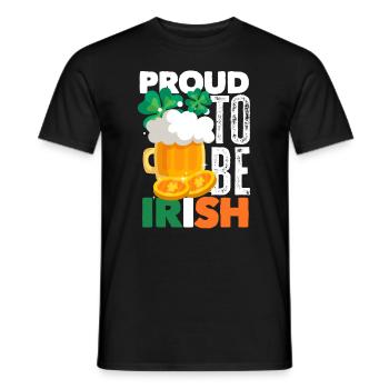 Funny Irishman Ireland Gift - Men's T-Shirt - black - Front - AI Model Male 178 light (178cm)