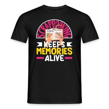 Memory Book, Scrapbook, Scrapbook, Scrapbook, Scrapbook - Men's T-Shirt - black - Front - AI Model Male 178 light (178cm)