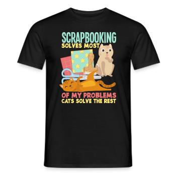 Memory Book, Scrapbook, Scrapbook, Scrapbook, Scrapbook - Men's T-Shirt - black - Front - AI Model Male 178 light (178cm)