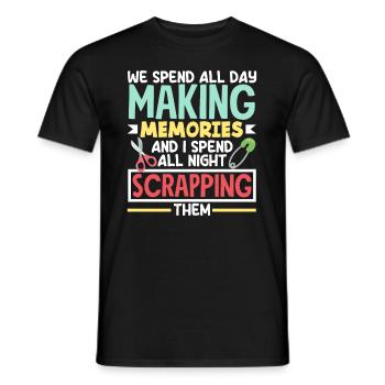 Memory Book, Scrapbook, Scrapbook, Scrapbook, Scrapbook - Men's T-Shirt - black - Front - AI Model Male 178 light (178cm)