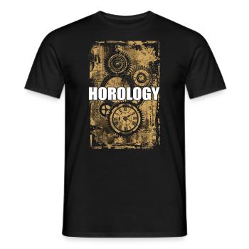 Horologie Stunde Bedeutung Uhrmacher - Männer T-Shirt - Schwarz - Vorne - AI Model Male 178 light (178cm)