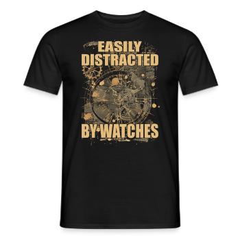 Horlogerie Signification Horloger - T-shirt homme - noir - Devant - AI Model Male 178 light (178cm)