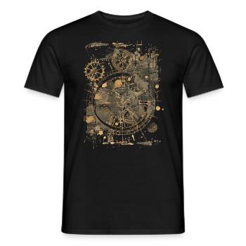 Horologie Stunde Bedeutung Uhrmacher - Männer T-Shirt - Schwarz - Vorne - AI Model Male 178 light (178cm)