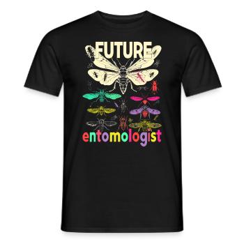 Funny Entomologist Costume Insects - Men's T-Shirt - black - Front - AI Model Male 178 light (178cm)