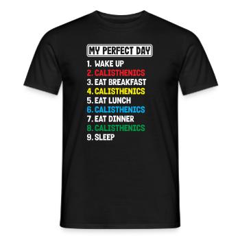 Calisthenics Training Fitness Workout - Men's T-Shirt - black - Front - AI Model Male 178 light (178cm)