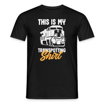 Drôle de Train amant Trains Locomotive cadeau - T-shirt homme - noir - Devant - AI Model Male 178 light (178cm)