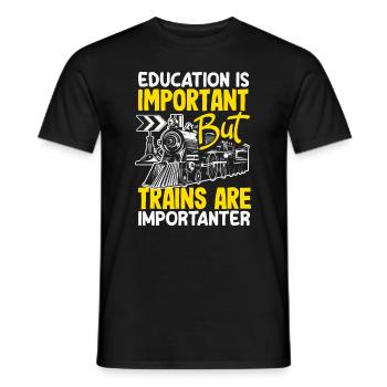 Drôle de Train amant Trains Locomotive cadeau - T-shirt homme - noir - Devant - AI Model Male 178 light (178cm)