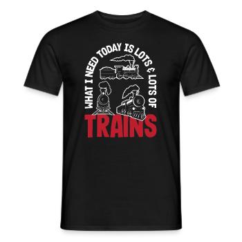 Drôle de Train amant Trains Locomotive cadeau - T-shirt homme - noir - Devant - AI Model Male 178 light (178cm)