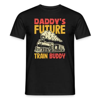 Drôle de Train amant Trains Locomotive cadeau - T-shirt homme - noir - Devant - AI Model Male 178 light (178cm)