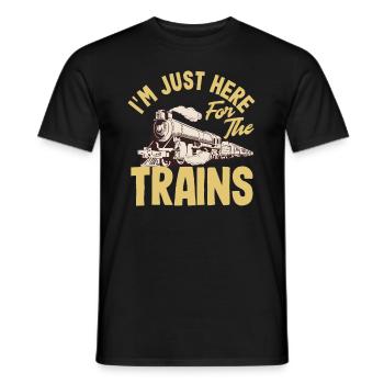 Drôle de Train amant Trains Locomotive cadeau - T-shirt homme - noir - Devant - AI Model Male 178 light (178cm)
