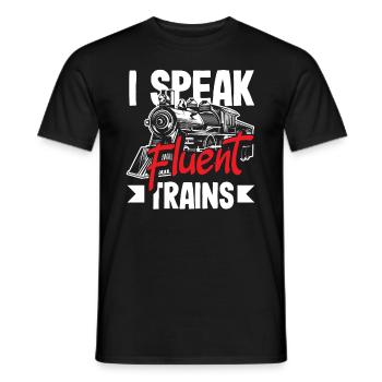 Drôle de Train amant Trains Locomotive cadeau - T-shirt homme - noir - Devant - AI Model Male 178 light (178cm)