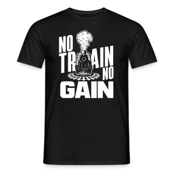 Drôle de Train amant Trains Locomotive cadeau - T-shirt homme - noir - Devant - AI Model Male 178 light (178cm)