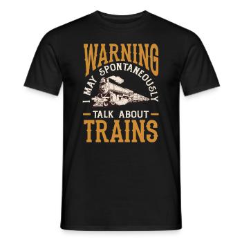 Drôle de Train amant Trains Locomotive cadeau - T-shirt homme - noir - Devant - AI Model Male 178 light (178cm)