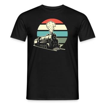 Drôle de Train amant Trains Locomotive cadeau - T-shirt homme - noir - Devant - AI Model Male 178 light (178cm)