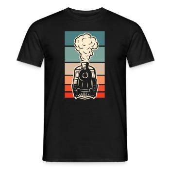 Drôle de Train amant Trains Locomotive cadeau - T-shirt homme - noir - Devant - AI Model Male 178 light (178cm)