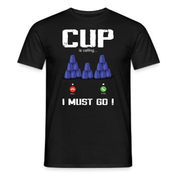 Empilage de gobelets Speed Stacker - T-shirt homme - noir - Devant - AI Model Male 178 light (178cm)