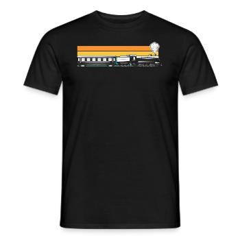 Drôle de Train amant Trains Locomotive cadeau - T-shirt homme - noir - Devant - AI Model Male 178 light (178cm)