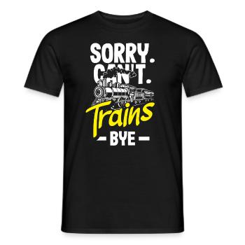 Drôle de Train amant Trains Locomotive cadeau - T-shirt homme - noir - Devant - AI Model Male 178 light (178cm)