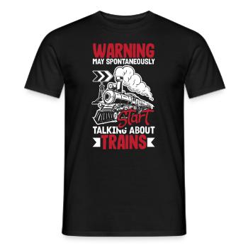 Drôle de Train amant Trains Locomotive cadeau - T-shirt homme - noir - Devant - AI Model Male 178 light (178cm)