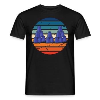 Stapeln Von Bechern Speed Stacker - Männer T-Shirt - Schwarz - Vorne - AI Model Male 178 light (178cm)