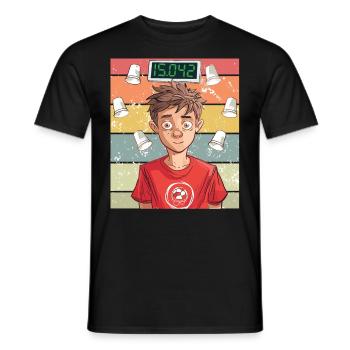 Empilage de gobelets Speed Stacker - T-shirt homme - noir - Devant - AI Model Male 178 light (178cm)