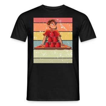 Empilage de gobelets Speed Stacker - T-shirt homme - noir - Devant - AI Model Male 178 light (178cm)