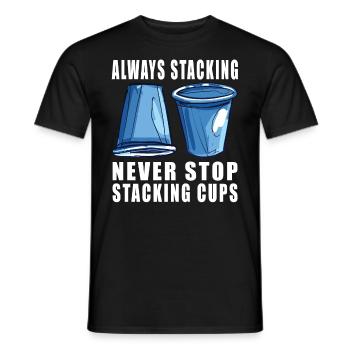 Empilage de gobelets Speed Stacker - T-shirt homme - noir - Devant - AI Model Male 178 light (178cm)