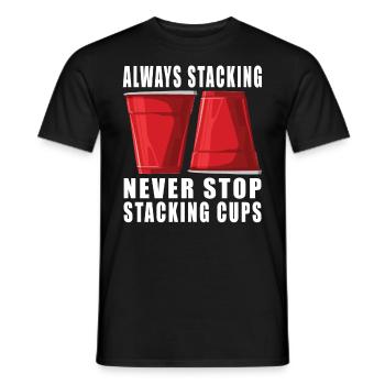 Stapeln Von Bechern Speed Stacker - Männer T-Shirt - Schwarz - Vorne - AI Model Male 178 light (178cm)