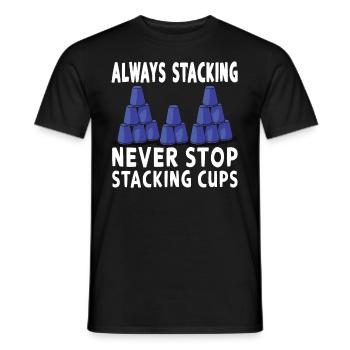 Stapeln Von Bechern Speed Stacker - Männer T-Shirt - Schwarz - Vorne - AI Model Male 178 light (178cm)