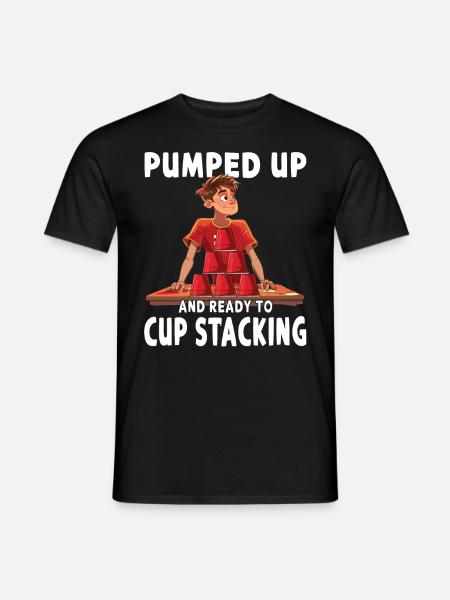 Stapeln Von Bechern Speed Stacker - Männer T-Shirt - Schwarz