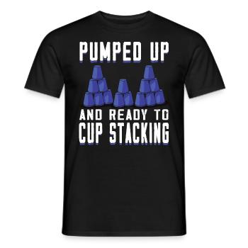 Empilage de gobelets Speed Stacker - T-shirt homme - noir - Devant - AI Model Male 178 light (178cm)