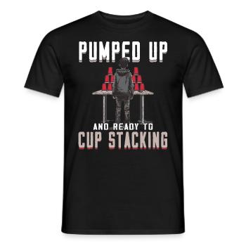 Empilage de gobelets Speed Stacker - T-shirt homme - noir - Devant - AI Model Male 178 light (178cm)