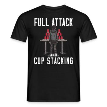Empilage de gobelets Speed Stacker - T-shirt homme - noir - Devant - AI Model Male 178 light (178cm)