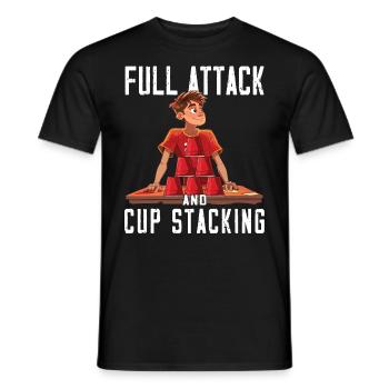 Empilage de gobelets Speed Stacker - T-shirt homme - noir - Devant - AI Model Male 178 light (178cm)
