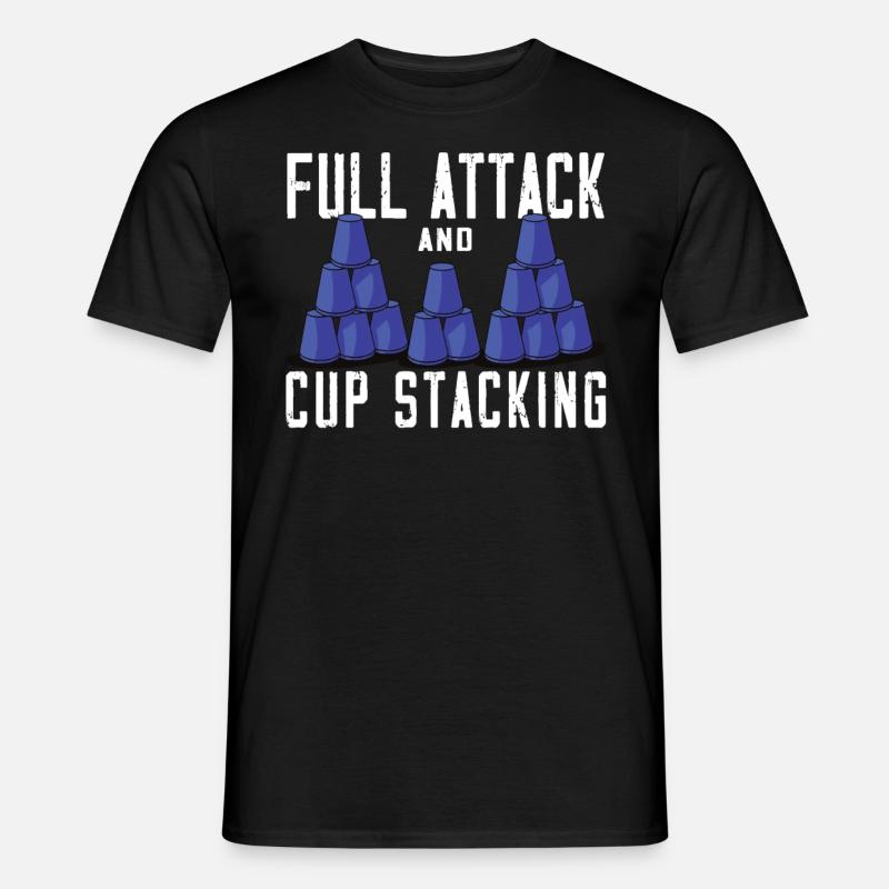 Stapeln Von Bechern Speed Stacker - Männer T-Shirt - Schwarz