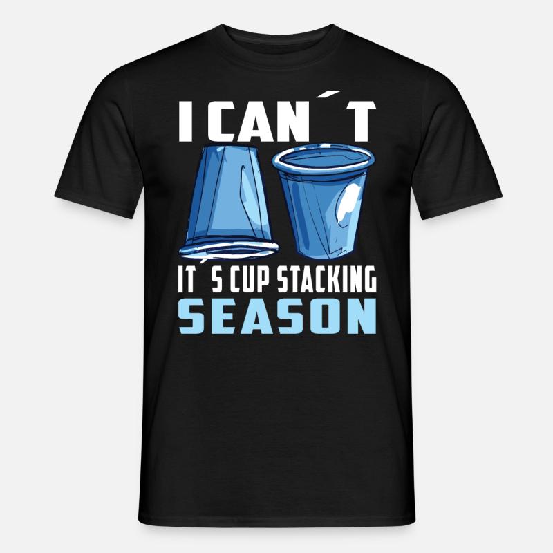 Stapeln Von Bechern Speed Stacker - Männer T-Shirt - Schwarz
