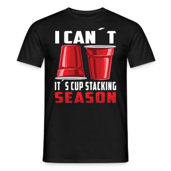 Stapeln Von Bechern Speed Stacker - Männer T-Shirt - Schwarz - Vorne - AI Model Male 178 light (178cm)