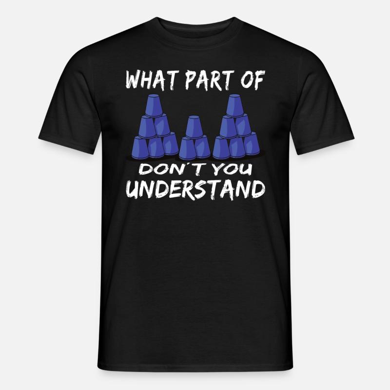 Stapeln Von Bechern Speed Stacker - Männer T-Shirt - Schwarz