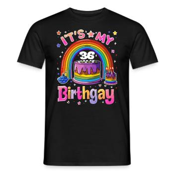 Es Ist Mein Birthgay Birth-gay Lgbt Gay - Männer T-Shirt - Schwarz - Vorne - AI Model Male 178 light (178cm)