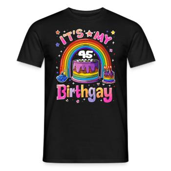 Es Ist Mein Birthgay Birth-gay Lgbt Gay - Männer T-Shirt - Schwarz - Vorne - AI Model Male 178 light (178cm)