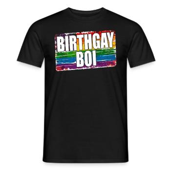 C’est ma naissancegay naissance-gay lgbt gay - T-shirt homme - noir - Devant - AI Model Male 178 light (178cm)