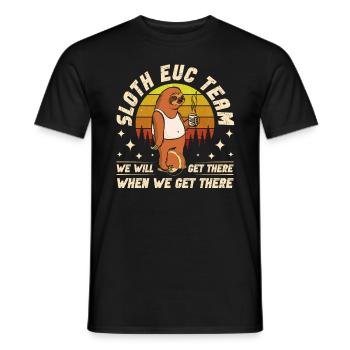 Euc E-monocycle Monocycle Électrique - T-shirt homme - noir - Devant - AI Model Male 178 light (178cm)