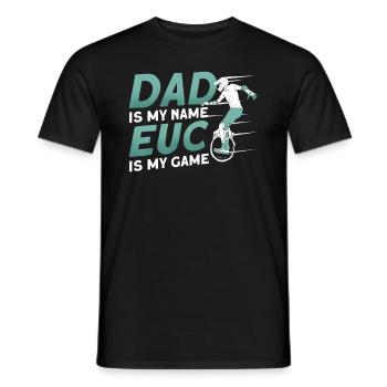 Euc E-monocycle Monocycle Électrique - T-shirt homme - noir - Devant - AI Model Male 178 light (178cm)