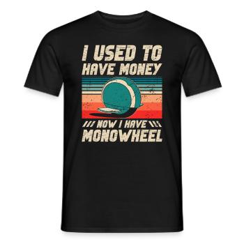 Euc E-monocycle Monocycle Électrique - T-shirt homme - noir - Devant - AI Model Male 178 light (178cm)