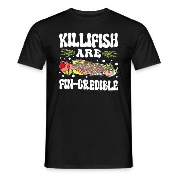 Killifish Owner Aquarium Enthusiasts - Men's T-Shirt - black - Front - AI Model Male 178 light (178cm)