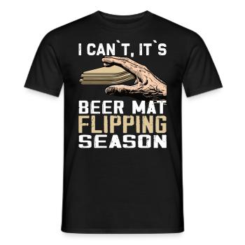 Bierdeckel Umdrehen Spiel - Männer T-Shirt - Schwarz - Vorne - AI Model Male 178 light (178cm)