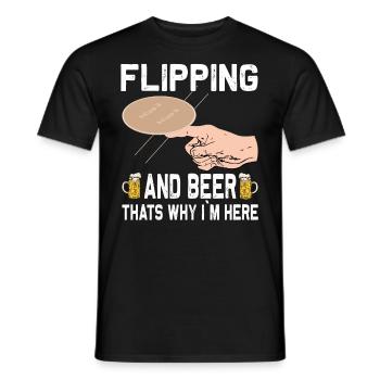 Jeu de dessous de verre Flip Over - T-shirt homme - noir - Devant - AI Model Male 178 light (178cm)