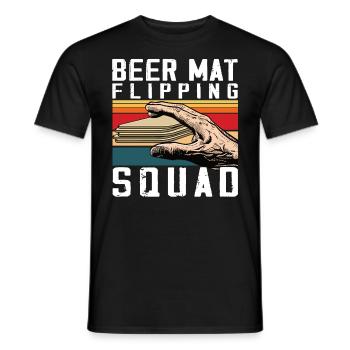 Bierdeckel Umdrehen Spiel Bier - Männer T-Shirt - Schwarz - Vorne - AI Model Male 178 light (178cm)