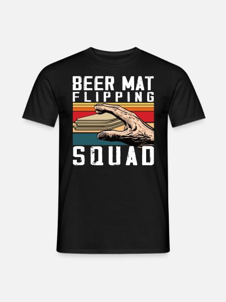 Coasters Flip Game Beer - Men's T-Shirt - black