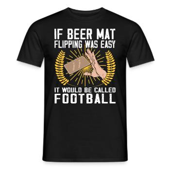 Bierdeckel Umdrehen Spiel - Männer T-Shirt - Schwarz - Vorne - AI Model Male 178 light (178cm)